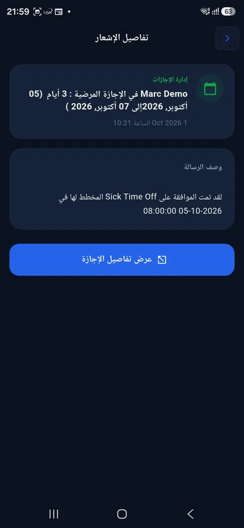 Notification details